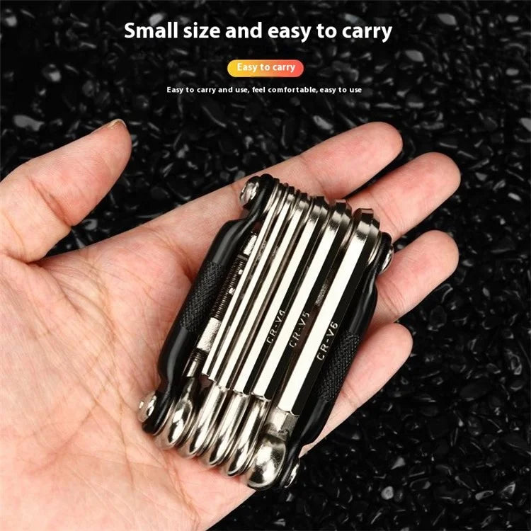 RIDERACE RR9516BK Multifunction Bicycle Maintenance Tool Kit Cutter Screwdriver Bike Repair Tools Set