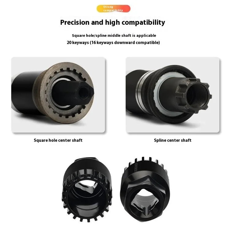 RIDERACE RR9528BK MTB Bike Bottom Bracket Flywheel Sleeve CRV Bottom Bracket Removal Tool