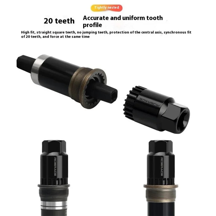 RIDERACE RR9528BK MTB Bike Bottom Bracket Flywheel Sleeve CRV Bottom Bracket Removal Tool