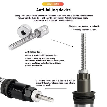 RIDERACE RR9528BK MTB Bike Bottom Bracket Flywheel Sleeve CRV Bottom Bracket Removal Tool