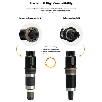 RIDERACE RR9528BK MTB Bike Bottom Bracket Flywheel Sleeve CRV Bottom Bracket Removal Tool