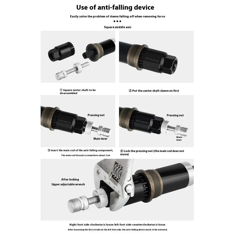 RIDERACE RR9528BK MTB Bike Bottom Bracket Flywheel Sleeve CRV Bottom Bracket Removal Tool