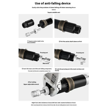 RIDERACE RR9528BK MTB Bike Bottom Bracket Flywheel Sleeve CRV Bottom Bracket Removal Tool