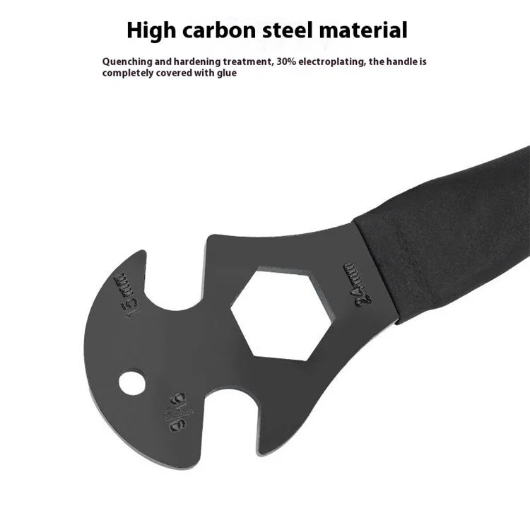 RIDERACE RR9369 High Carbon Steel Long Handle Bicycle Pedal Removal Wrench Bike Repair Tool