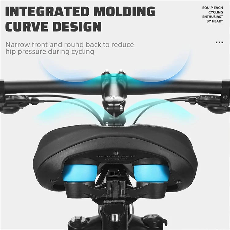 WEST BIKING YP0801208-209 Leather+Sponge Bike Saddle Hollow Breathable Bicycle Seat Cushion