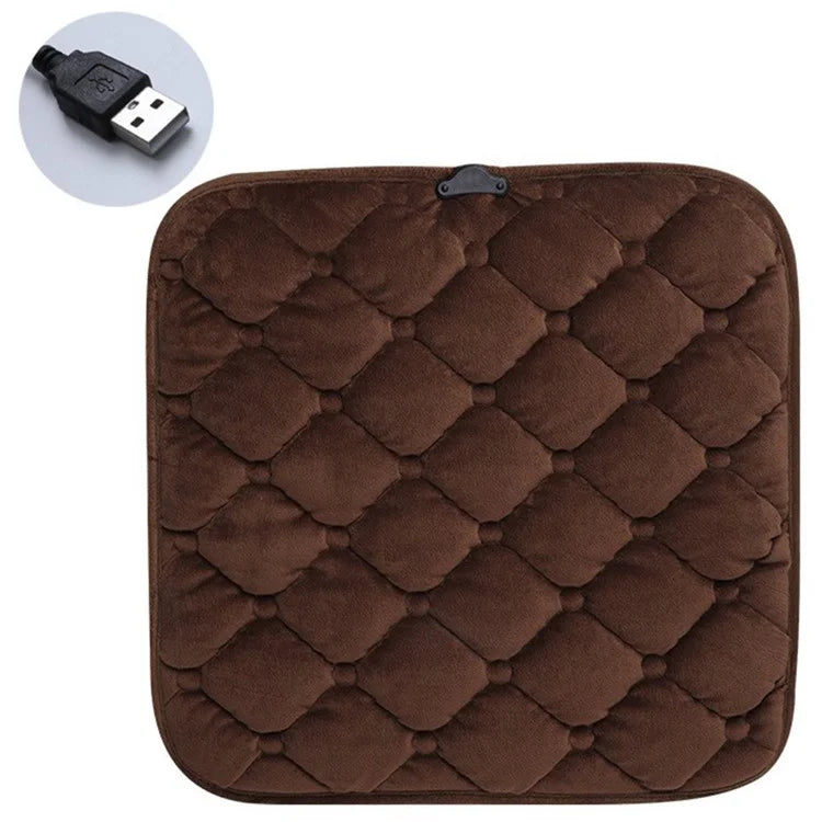 12V Mechanical Switch USB Electric Heating Car Seat Cushion Warm Winter Seat Heater Mat