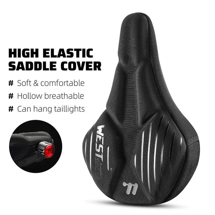 WEST BIKING YP0801223 Bike Saddle Cushion Shock-Absorbed Bicycle Seat Cover with Rain Cover