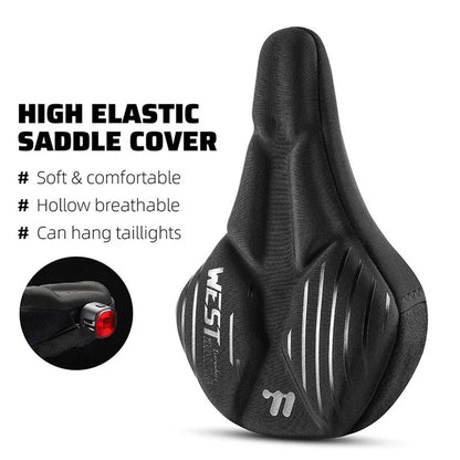 WEST BIKING YP0801223 Bike Saddle Cushion Shock-Absorbed Bicycle Seat Cover with Rain Cover