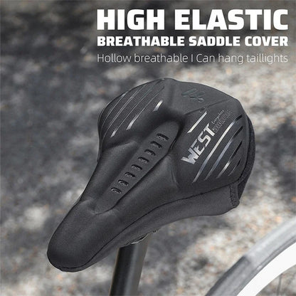 WEST BIKING YP0801223 Bike Saddle Cushion Shock-Absorbed Bicycle Seat Cover with Rain Cover