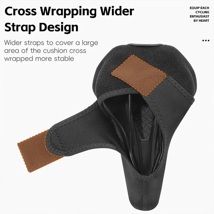 WEST BIKING YP0801223 Bike Saddle Cushion Shock-Absorbed Bicycle Seat Cover with Rain Cover