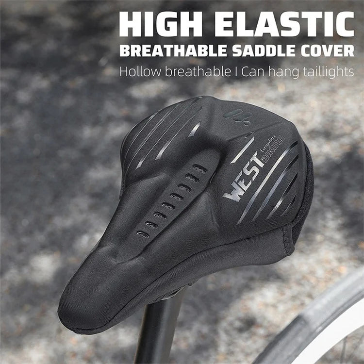 WEST BIKING YP0801224 Breathable Design Bike Saddle Cushion Bicycle Seat Cover with Rain Cover