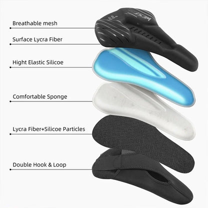 WEST BIKING YP0801224 Breathable Design Bike Saddle Cushion Bicycle Seat Cover with Rain Cover