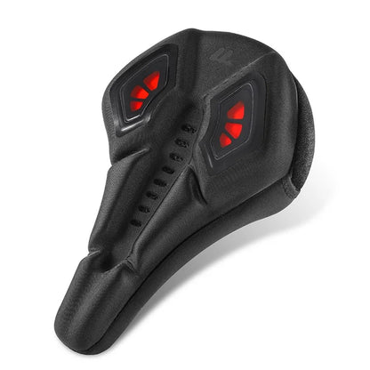 WEST BIKING YP0801222 Bike Saddle Cover Memory Foam + Silicone Breathable Bicycle Seat Cushion - Black+Red