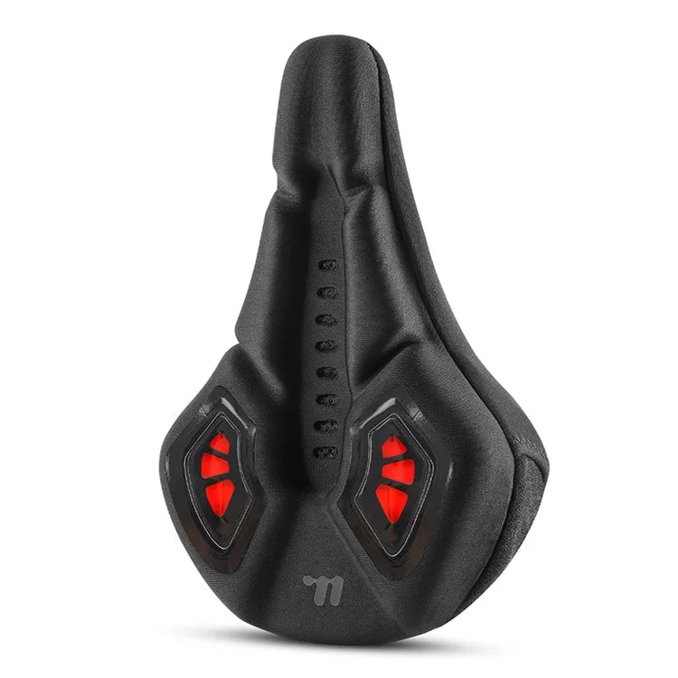 WEST BIKING YP0801222 Bike Saddle Cover Memory Foam + Silicone Breathable Bicycle Seat Cushion - Black+Red