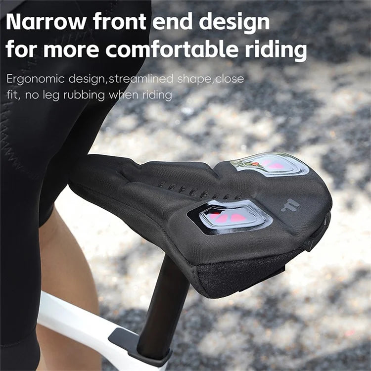 WEST BIKING YP0801222 Bike Saddle Cover Memory Foam + Silicone Breathable Bicycle Seat Cushion - Black+Red