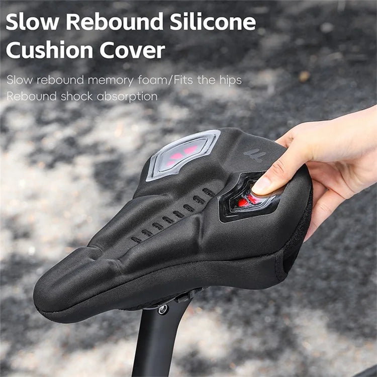 WEST BIKING YP0801222 Bike Saddle Cover Memory Foam + Silicone Breathable Bicycle Seat Cushion - Black+Red