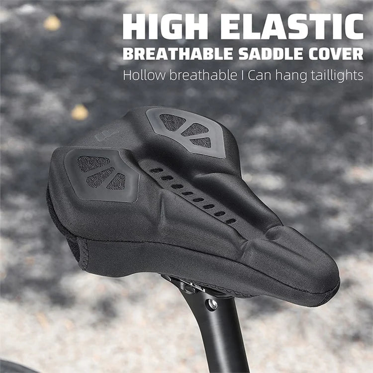 WEST BIKING YP0801221 Bike Saddle Cover Memory Foam + Silicone Breathable Bicycle Seat Cushion - Black