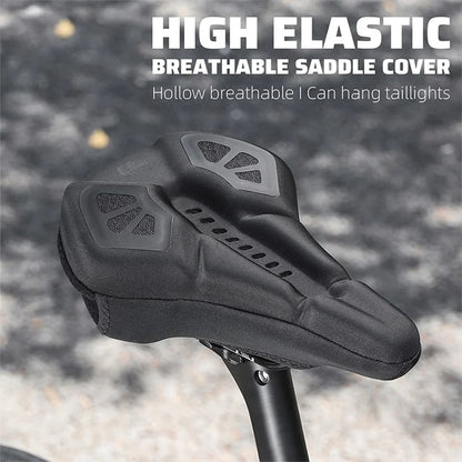 WEST BIKING YP0801221 Bike Saddle Cover Memory Foam + Silicone Breathable Bicycle Seat Cushion - Black