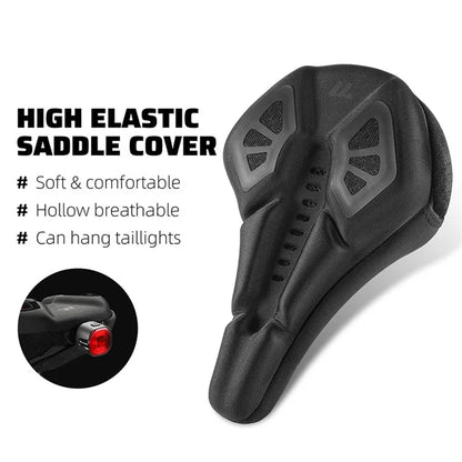 WEST BIKING YP0801221 Bike Saddle Cover Memory Foam + Silicone Breathable Bicycle Seat Cushion - Black