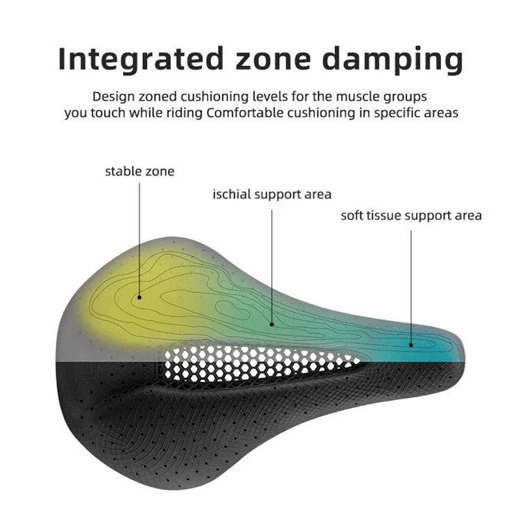 ROCKBROS 3D Printing Bike Cycling Saddle Polyurethane Breathable Bicycle Seat Cushion