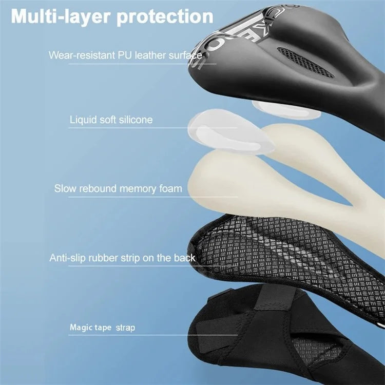 ROCKBROS Bike Cycling Saddle Cover Shock-absorption Silicone Bicycle Seat Cushion