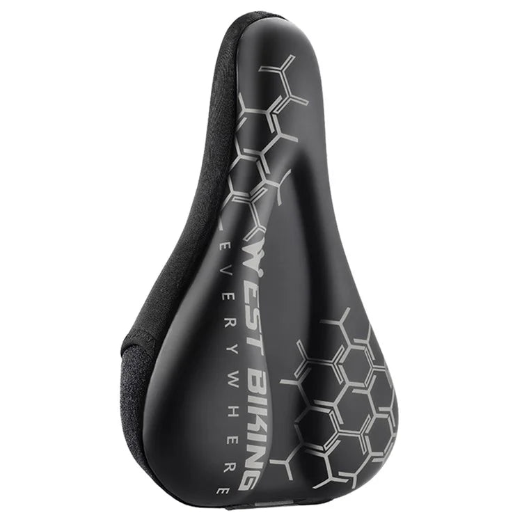 WEST BIKING Bike Saddle Cover PU Leather + Silicone + Memory Foam Thicken Bicycle Seat Cushion