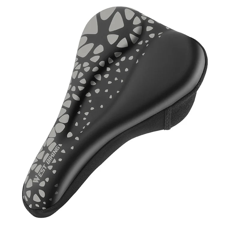 WEST BIKING Bike Saddle Cover PU Leather + Silicone + Memory Foam Thicken Bicycle Seat Cushion
