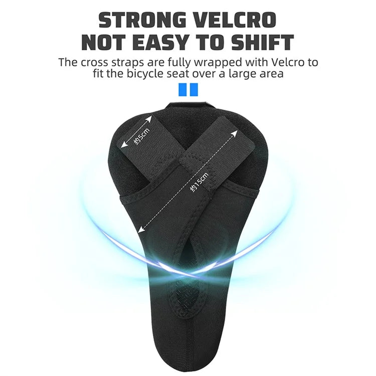 WEST BIKING Bike Saddle Cover PU Leather + Silicone + Memory Foam Thicken Bicycle Seat Cushion