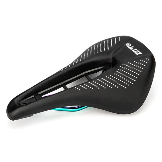 ZTTO 6901 Bicycle Saddle Wide Bike Seat Soft Bike Replacement Hollow Design  /  White