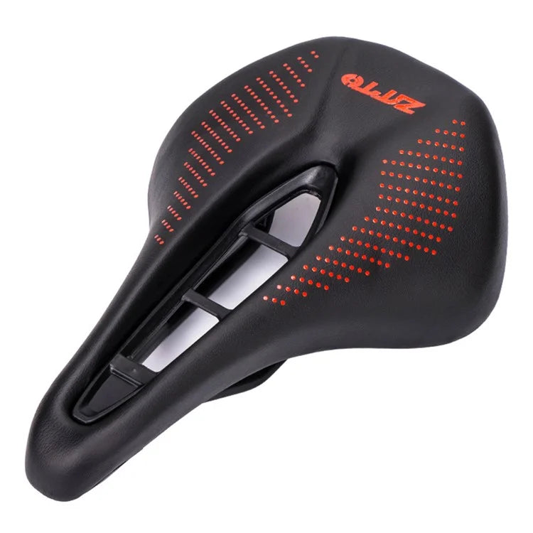 ZTTO 6900 Mountain Road Bike Saddle Cycling Soft Leather Hollow Cushion+Red Dots