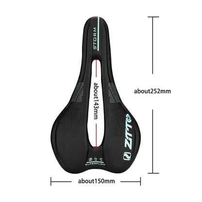 ZTTO ST1 Hollow Seat Cushion Breathable Microfiber Leather Mountain Road Bike Saddle