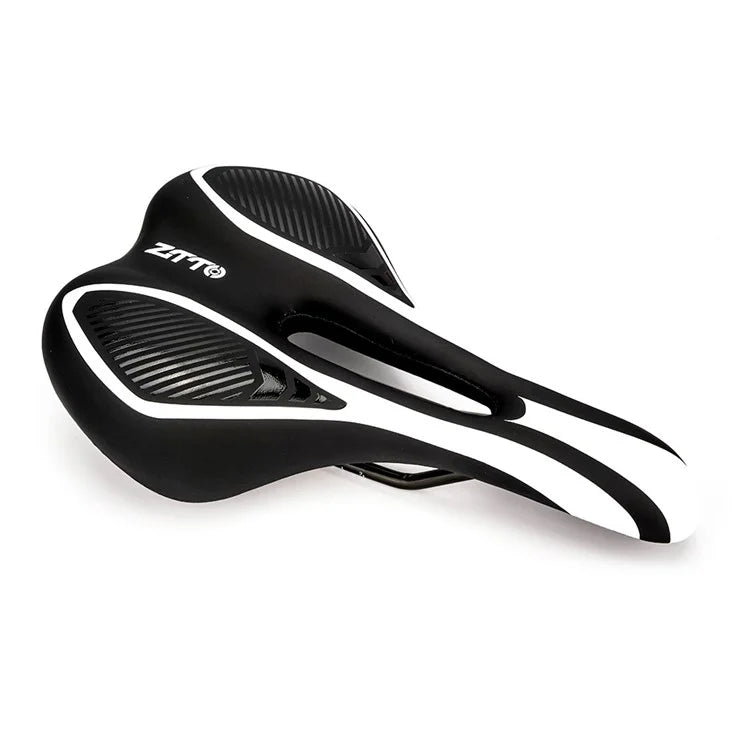 ZTTO 6219 Microfiber Leather Hollow Saddle Mountain Road Bicycle Seat Cushion  /  White