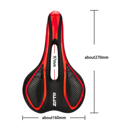 ZTTO 6219 Microfiber Leather Hollow Saddle Mountain Road Bicycle Seat Cushion  /  White