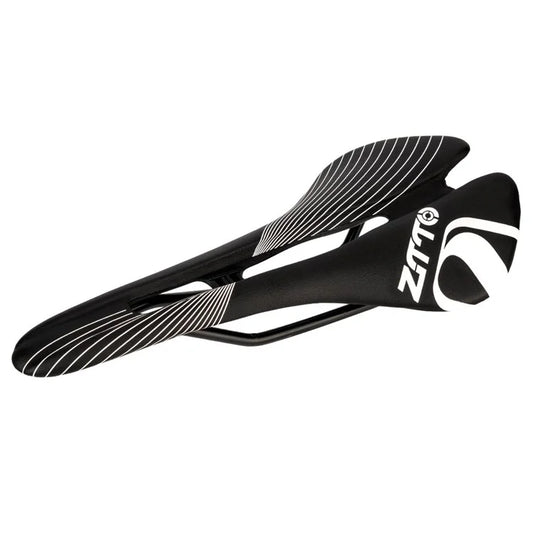 ZTTO 6610 Mountain Road Bike Leather Seat Cushion Ergonomic Hollow Bicycle Saddle  /  White
