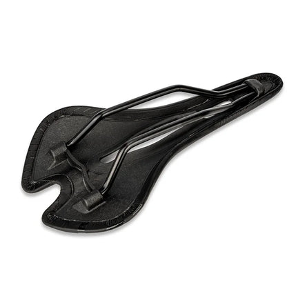 ZTTO 6610 Mountain Road Bike Leather Seat Cushion Ergonomic Hollow Bicycle Saddle  /  White