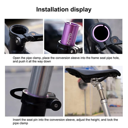 ZTTO Bike Seat Post Adapter Aluminum Bicycle Seat Post Tube Reducing Sleeve Converter