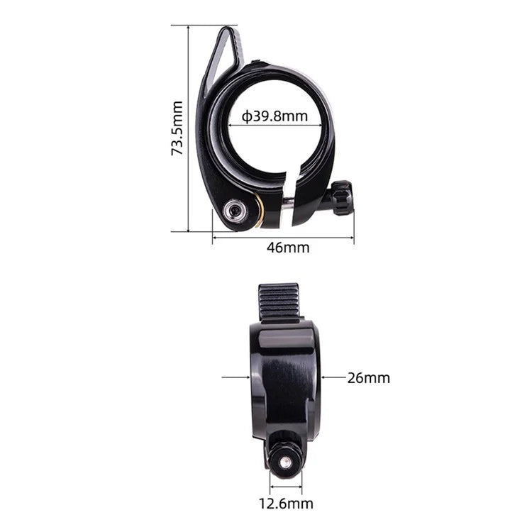 ZTTO JX072 39.8mm Aluminum Alloy Folding Bike Seat Post Clamp Seat Tube Clip