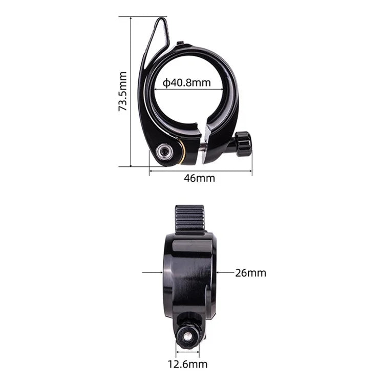 ZTTO JX072 40.8mm Folding Bike Seat Post Clamp Aluminum Alloy Bicycle Seat Tube Clip