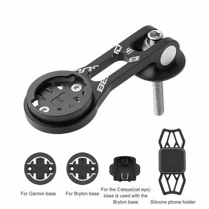 BENGGUO BG-2117 Bicycle Computer Holder Aluminum Alloy Bike Stem Speedometer Phone Extension Bracket