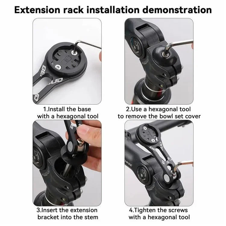 BENGGUO BG-2117 Bicycle Computer Holder Aluminum Alloy Bike Stem Speedometer Mount Bracket
