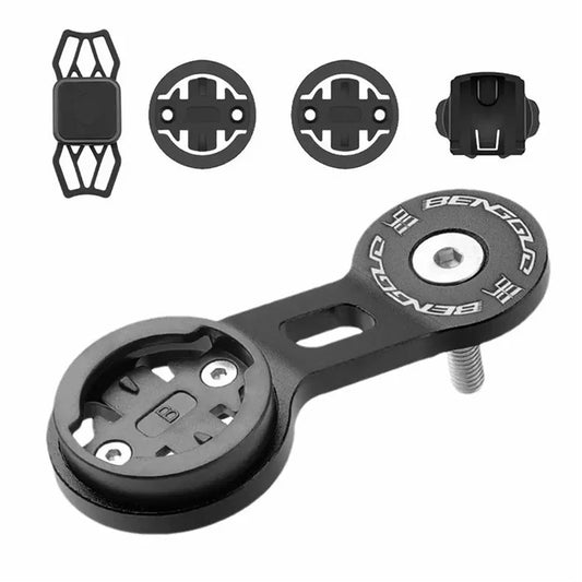 BENGGUO BG-2118 Bicycle Computer Aluminum Alloy Extension Bracket with Silicone Phone Holder