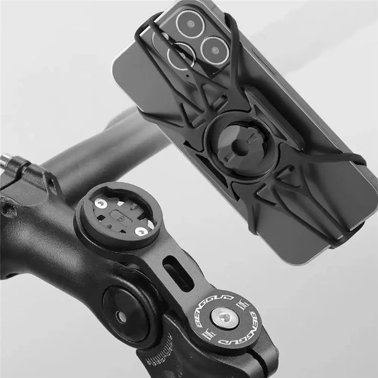 BENGGUO BG-2118 Bicycle Computer Aluminum Alloy Extension Bracket with Silicone Phone Holder