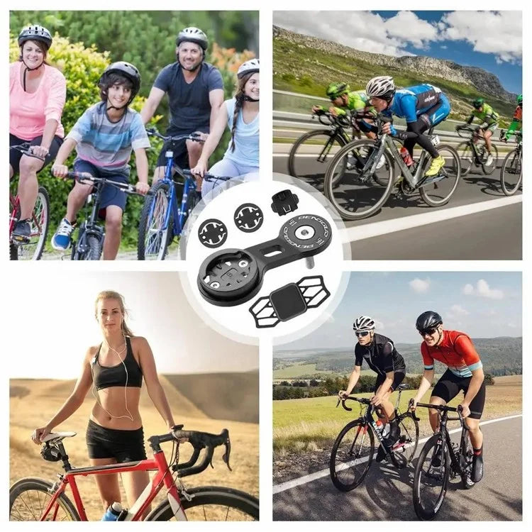 BENGGUO BG-2118 Bicycle Computer Aluminum Alloy Extension Bracket with Silicone Phone Holder