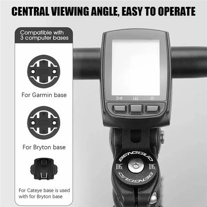 BENGGUO BG-2118 Bicycle Computer Aluminum Alloy Extension Bracket with Silicone Phone Holder