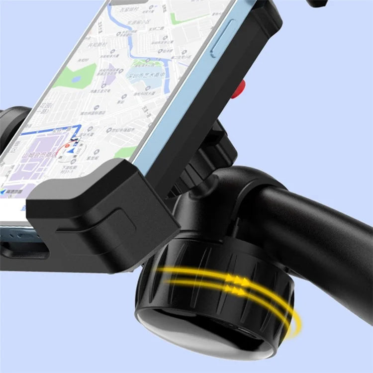 YYS-608 Cycling Phone Mount Bicycle Phone Holder with Knob Tail Clip
