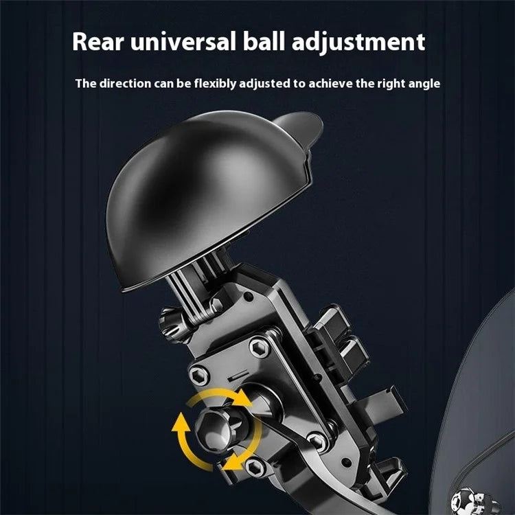 HL-M28 Nylon+ABS Motorcycle Phone Mount Holder Cell Phone Bike Holder with Helmet Shaped Sun Visor