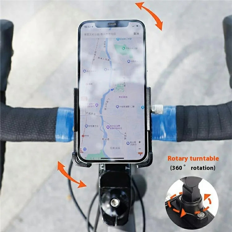 GUB PLUS 22 Adjustable Aluminum Alloy Bicycle Phone Holder Multifunctional Handlebar Phone Mount for 50-100cm Width Phones