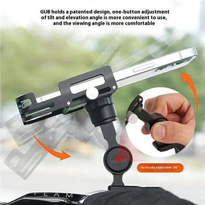 GUB PLUS 22 Adjustable Aluminum Alloy Bicycle Phone Holder Multifunctional Handlebar Phone Mount for 50-100cm Width Phones