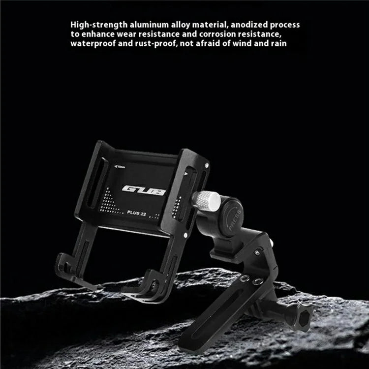 GUB PLUS 22 Adjustable Aluminum Alloy Bicycle Phone Holder Multifunctional Handlebar Phone Mount for 50-100cm Width Phones