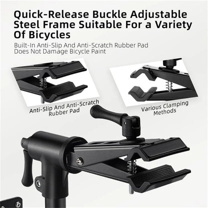 WEST BIKING YP0719353 Bike Holder Clamp Carbon Steel Table / Wall Mounted Bicycle Hanging Repairing Bracket